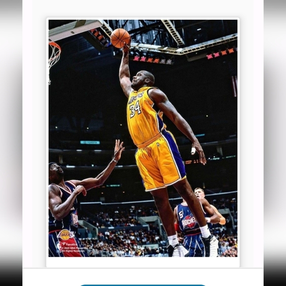NEW!๐ฏ SHAQUILLE O'NEAL LOS ANGELES LAKERS 2001 GLOSSY 8.5x11 BASKETBALL POSTER - Picture 2 of 7